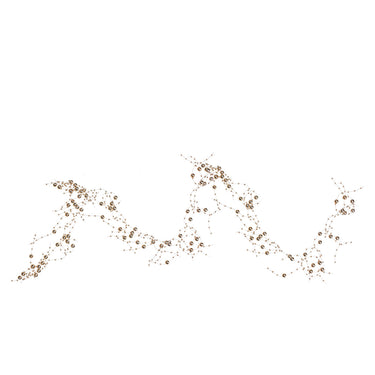 5' Rose Gold Metallic Beaded Christmas Garland- Unlit